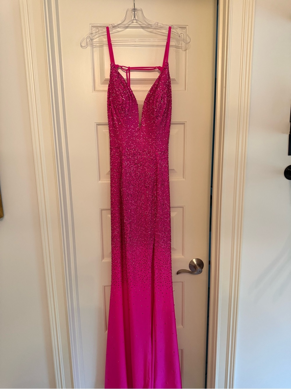 Sophia Thomas Hot Pink Sequin Gown